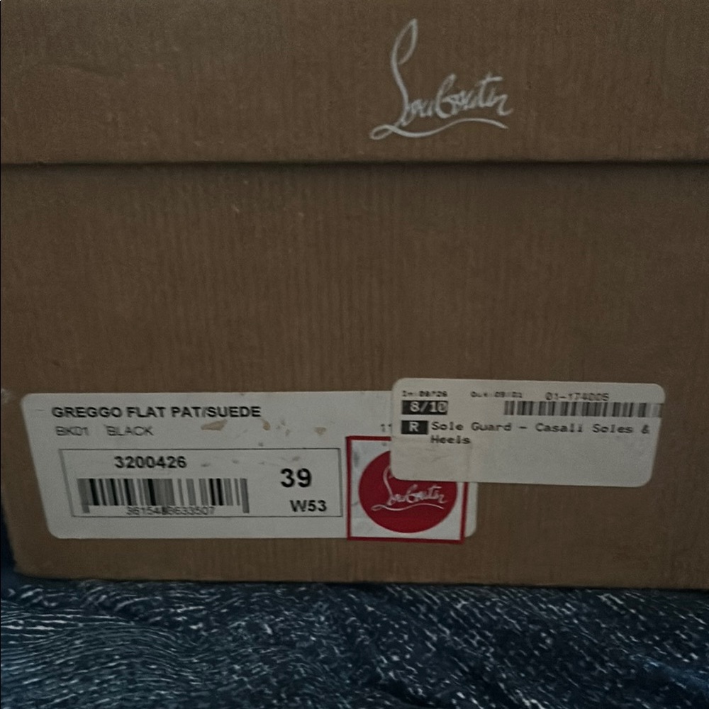 Christian Louboutin Black Suede Flats